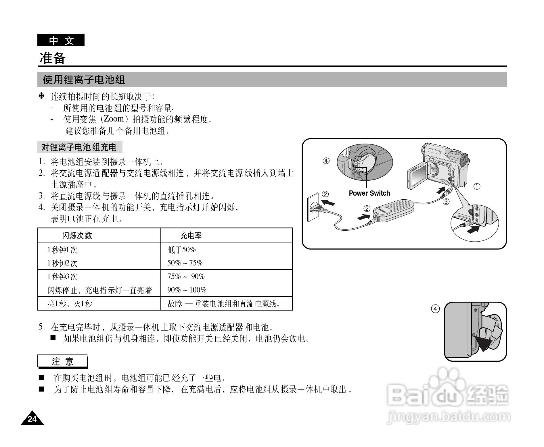 三星VP-D905(i)摄录一体机使用说明书:[3]