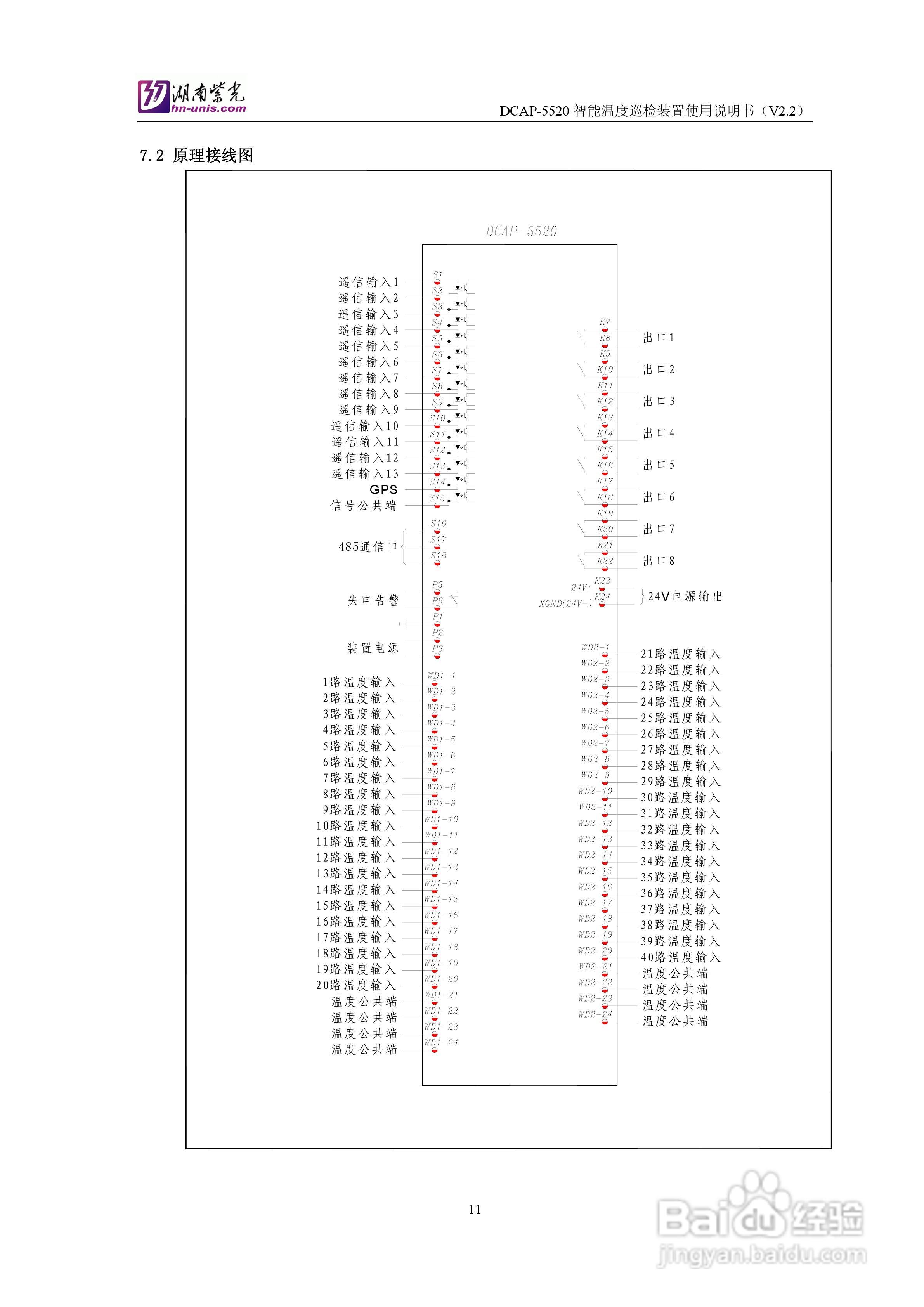 紫光DCAP-5520智能温度巡检装置使用说明书