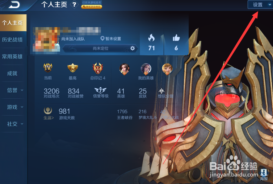 王者荣耀怎么设置组队信息