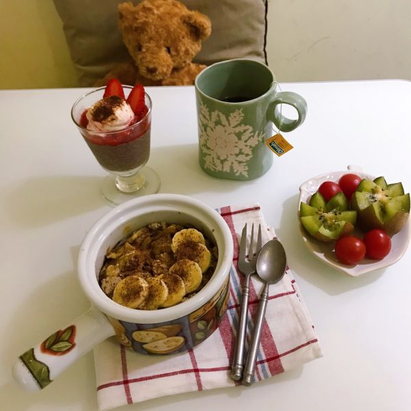 巧克力味燕麦面包布丁