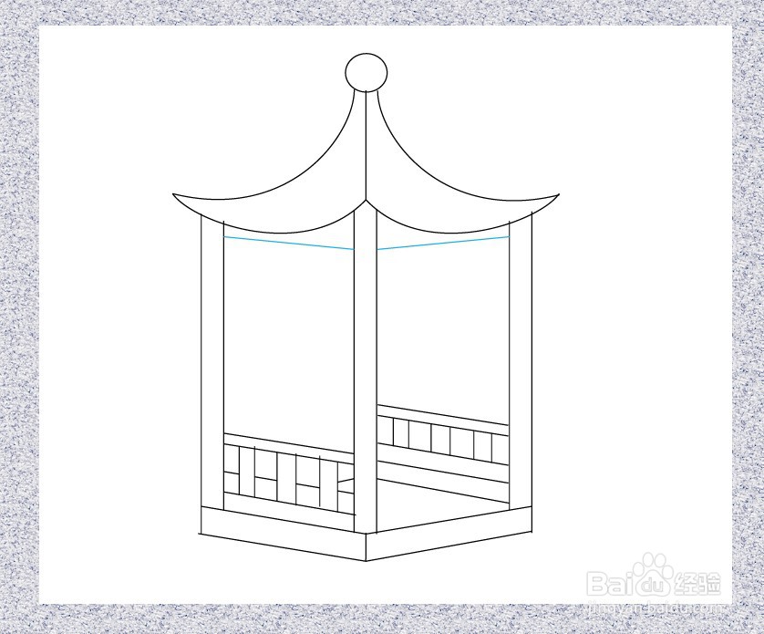 手账素材亭子简笔画怎么画