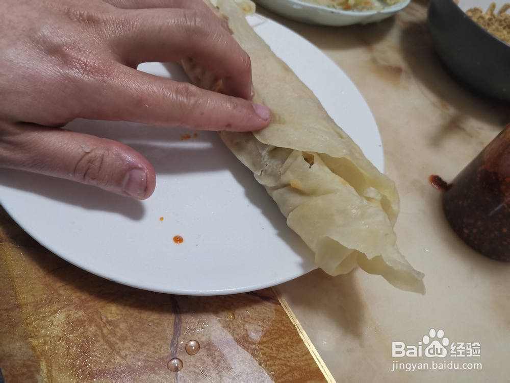 辣味鸡蛋土豆丝卷饼