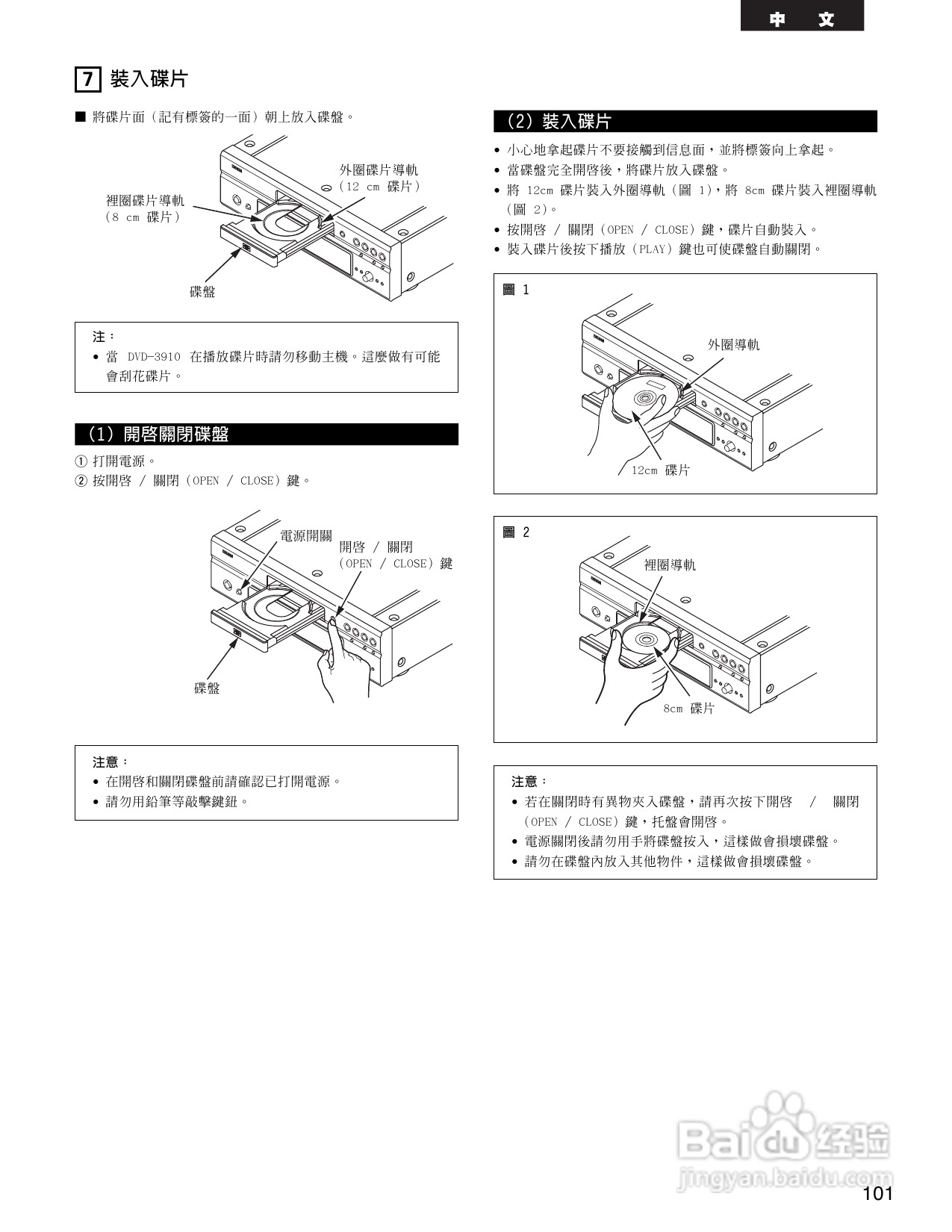 DENON DVD音频-视频/超级CD播放机DVD-3910说明书:[6]
