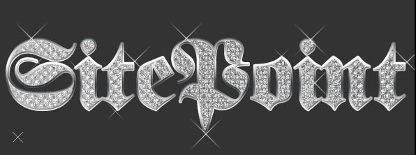 利用图层样式及滤镜制作闪亮的钻石字