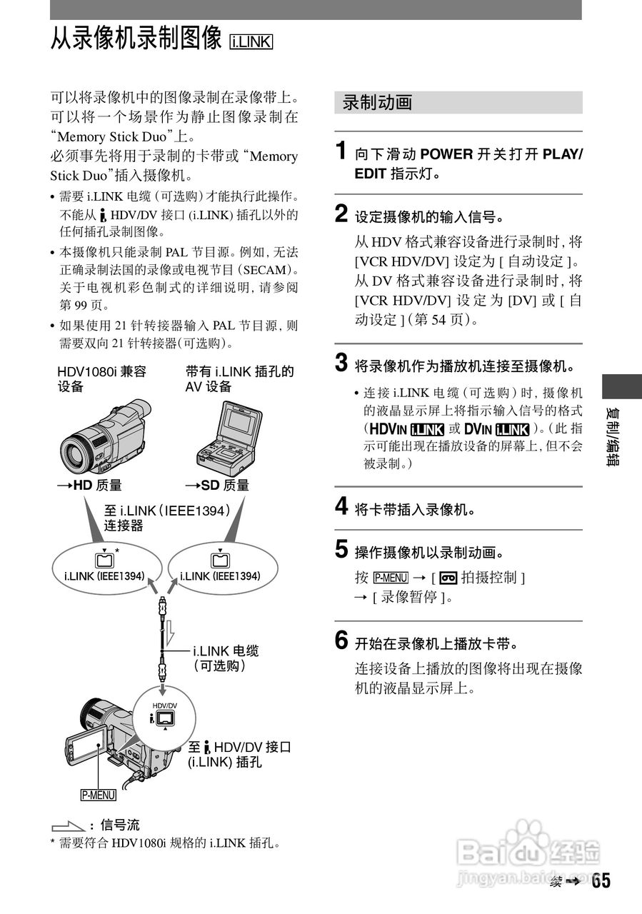 索尼HDR-HC1E数码摄像机使用说明书:[7]