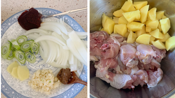 辣酱鸡腿炖土豆