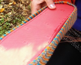 人子中邦棉鞋编织方法