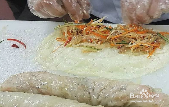 包心菜海蜇卷的做法