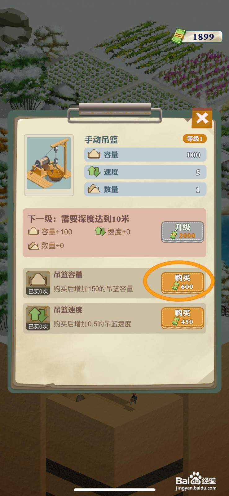 王铲铲的致富之路怎么给完成购买吊篮容量任务