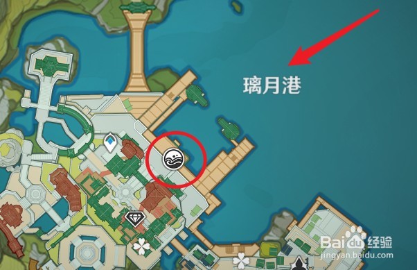 原神悠风之路逐月符位置在哪