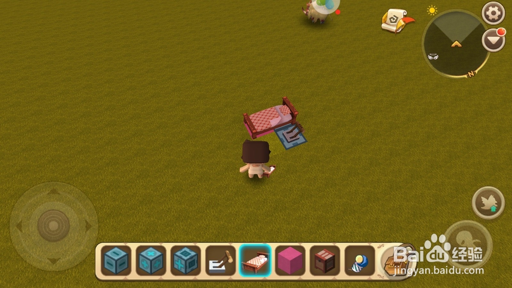 迷你世界怎么做隐藏储物箱+睡觉