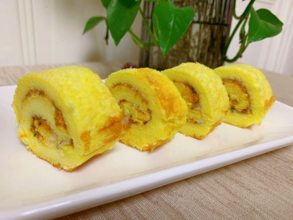 葱花肉松蛋糕卷