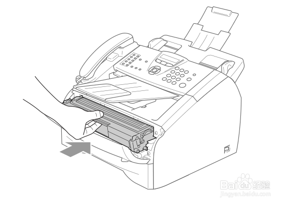 FAX2820传真机硒鼓和墨粉盒组件中卡纸怎么办