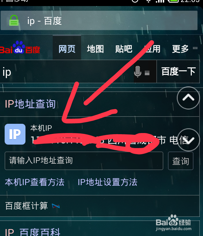 怎样查询手机ip地址