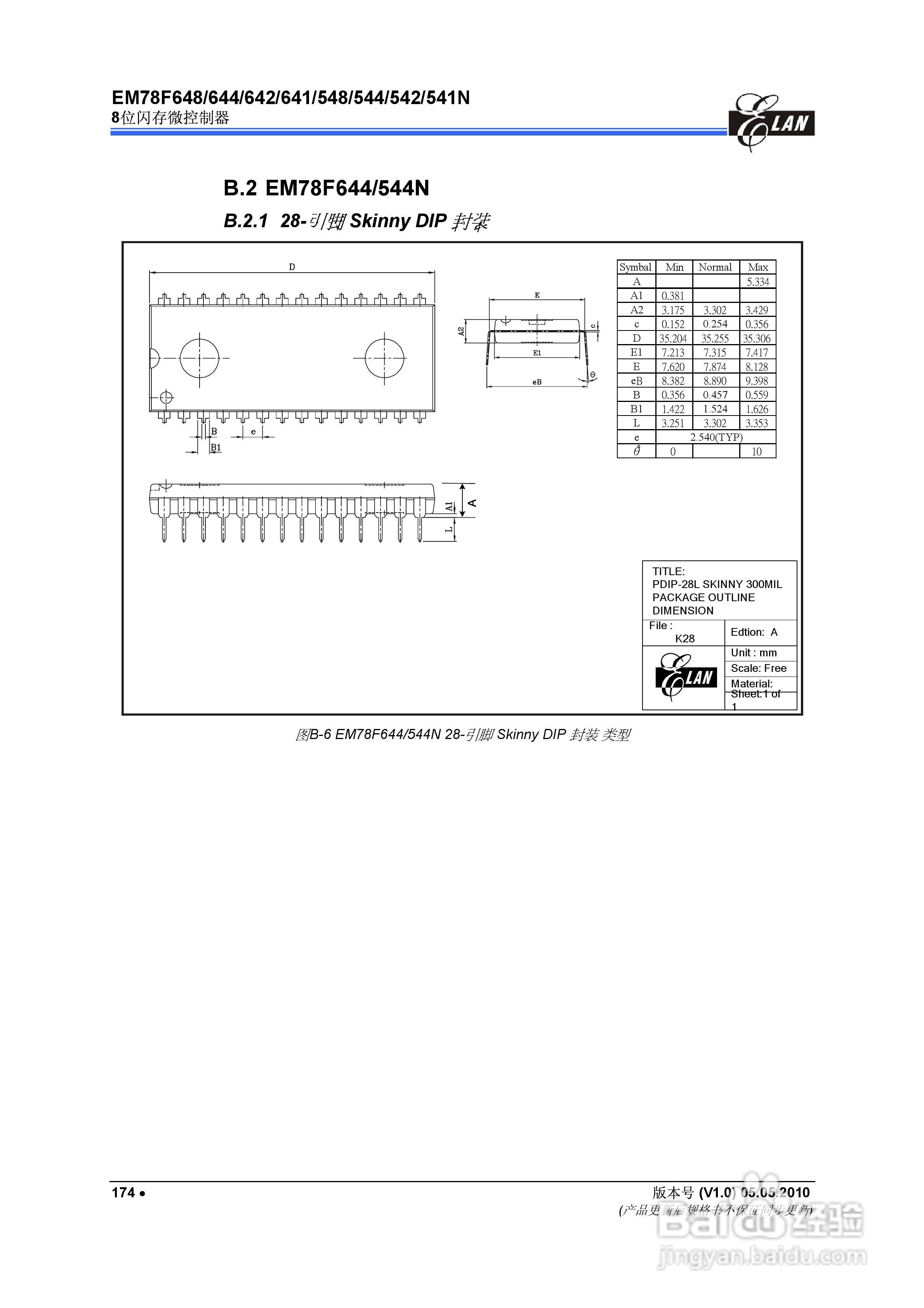 EM78F 8位闪存微控制器说明书:[19]