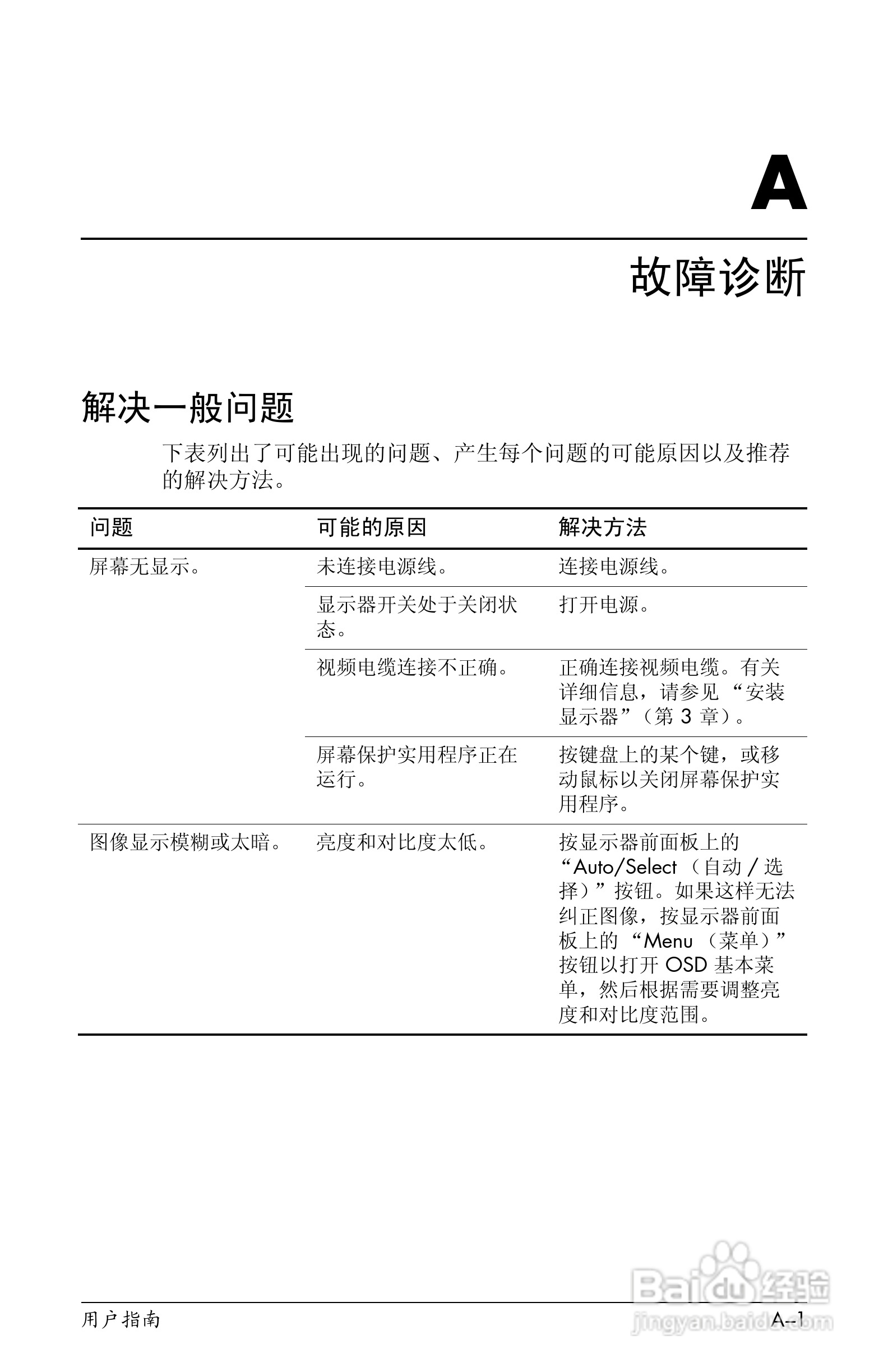 惠普VS17液晶显示器使用说明书:[6]