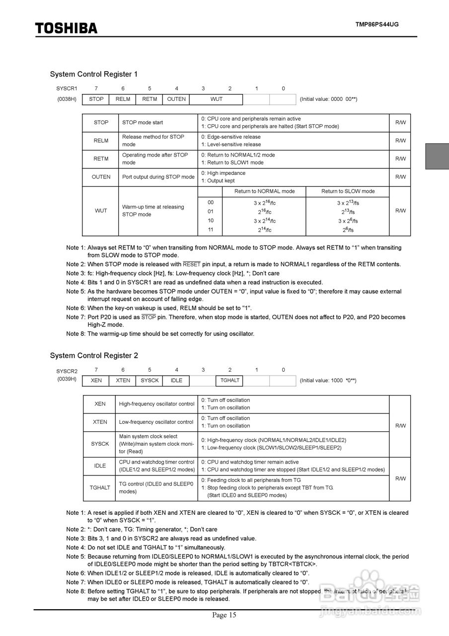 TOSHIBA TMP86PS44UG微处理器说明书:[3]