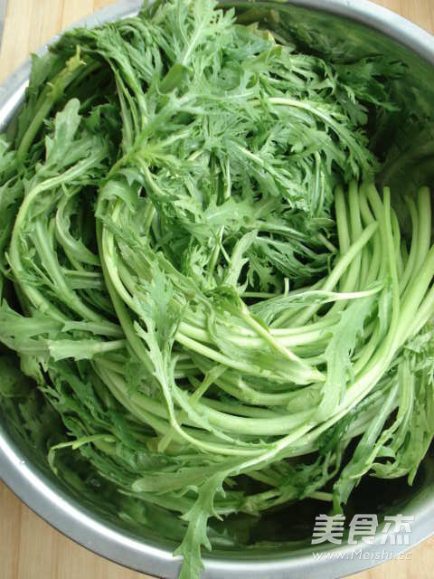 蒜末茼蒿炒火腿