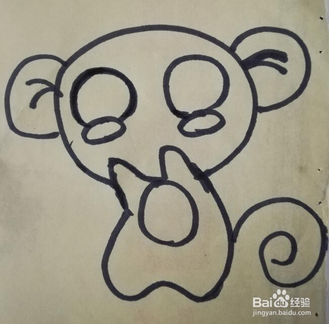 猴子的画法 猴子的简笔画