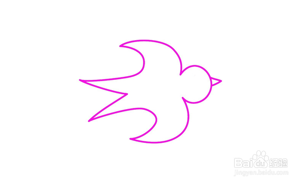 怎样画出一只燕子简笔画?