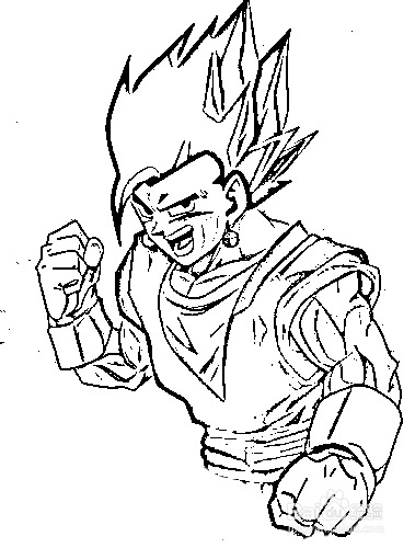 简笔画动漫人物七龙珠贝吉特的画法