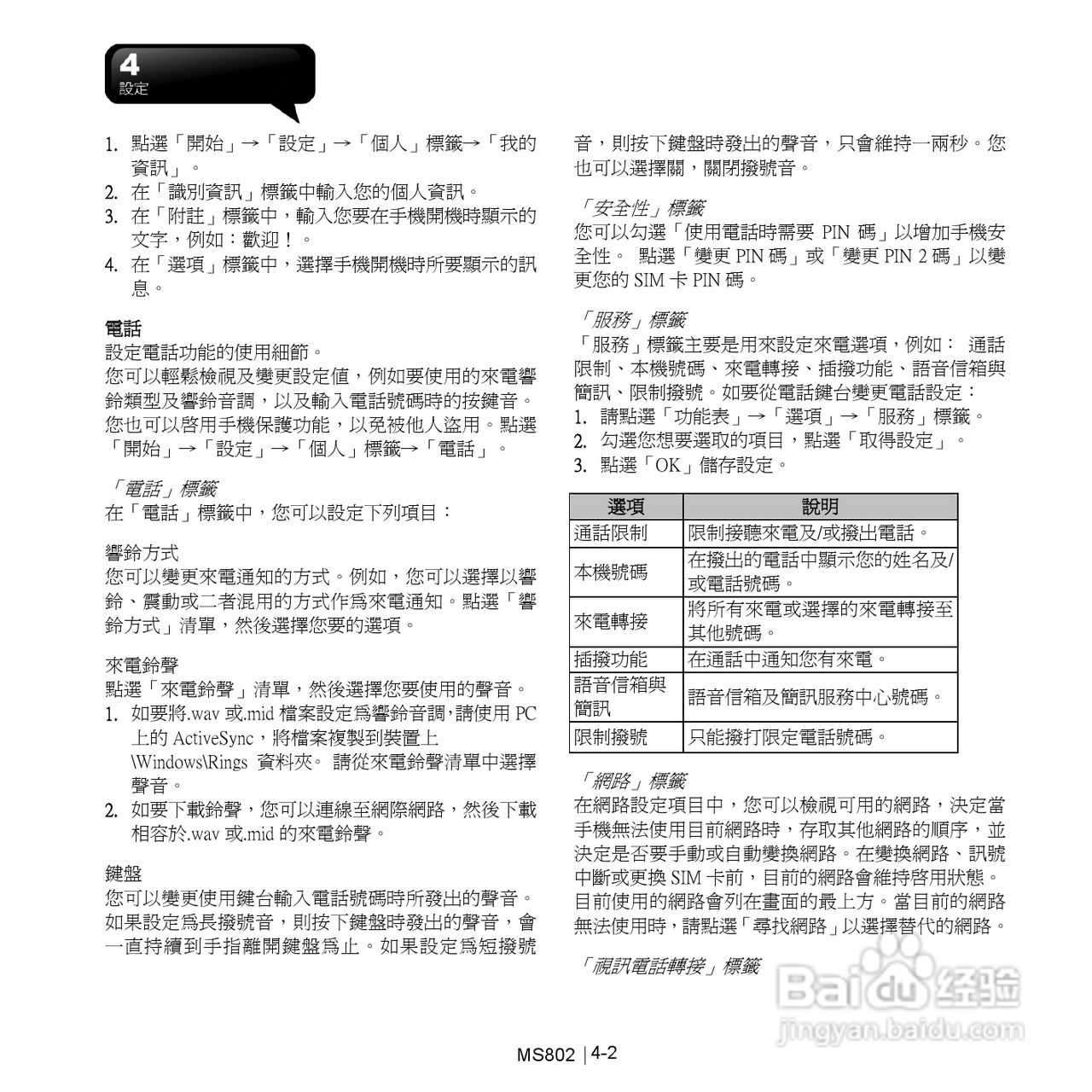 技嘉MS802手机使用说明书:[4]