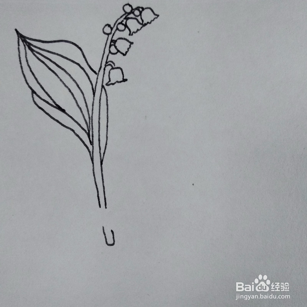如何画拿着一颗植物花的手卡通简笔画