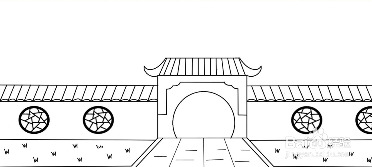 古街简笔画怎么画