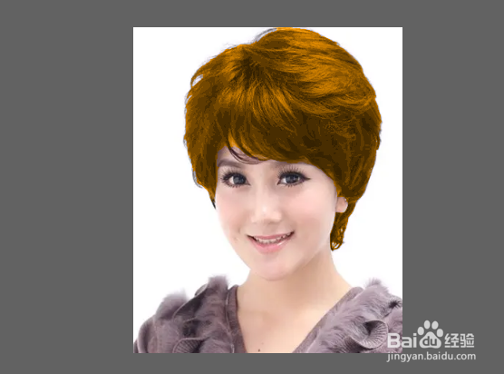 Ps 如何将图片人物的黑发发变成棕黄色