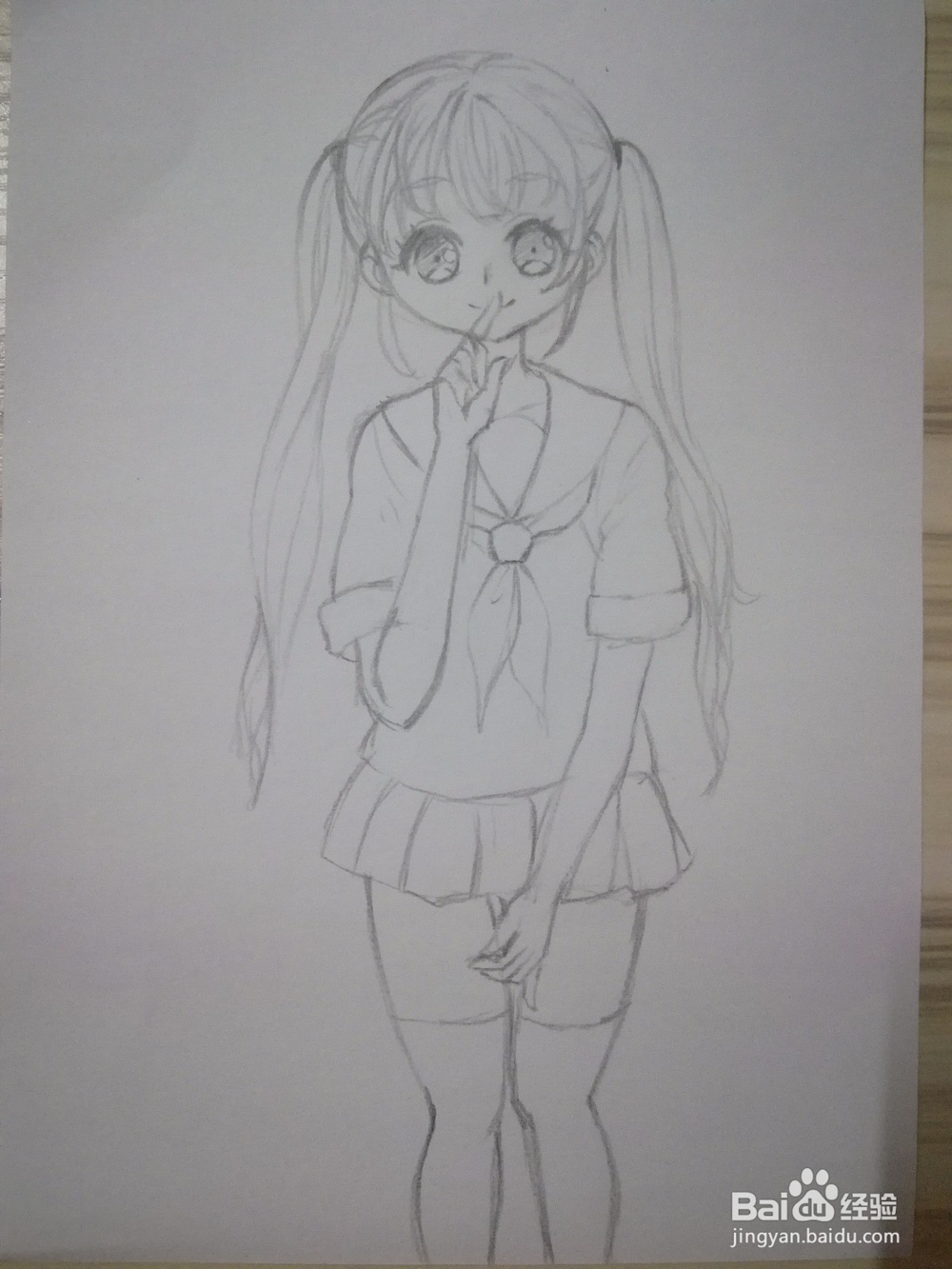 水手服漫画人物手绘自学教程