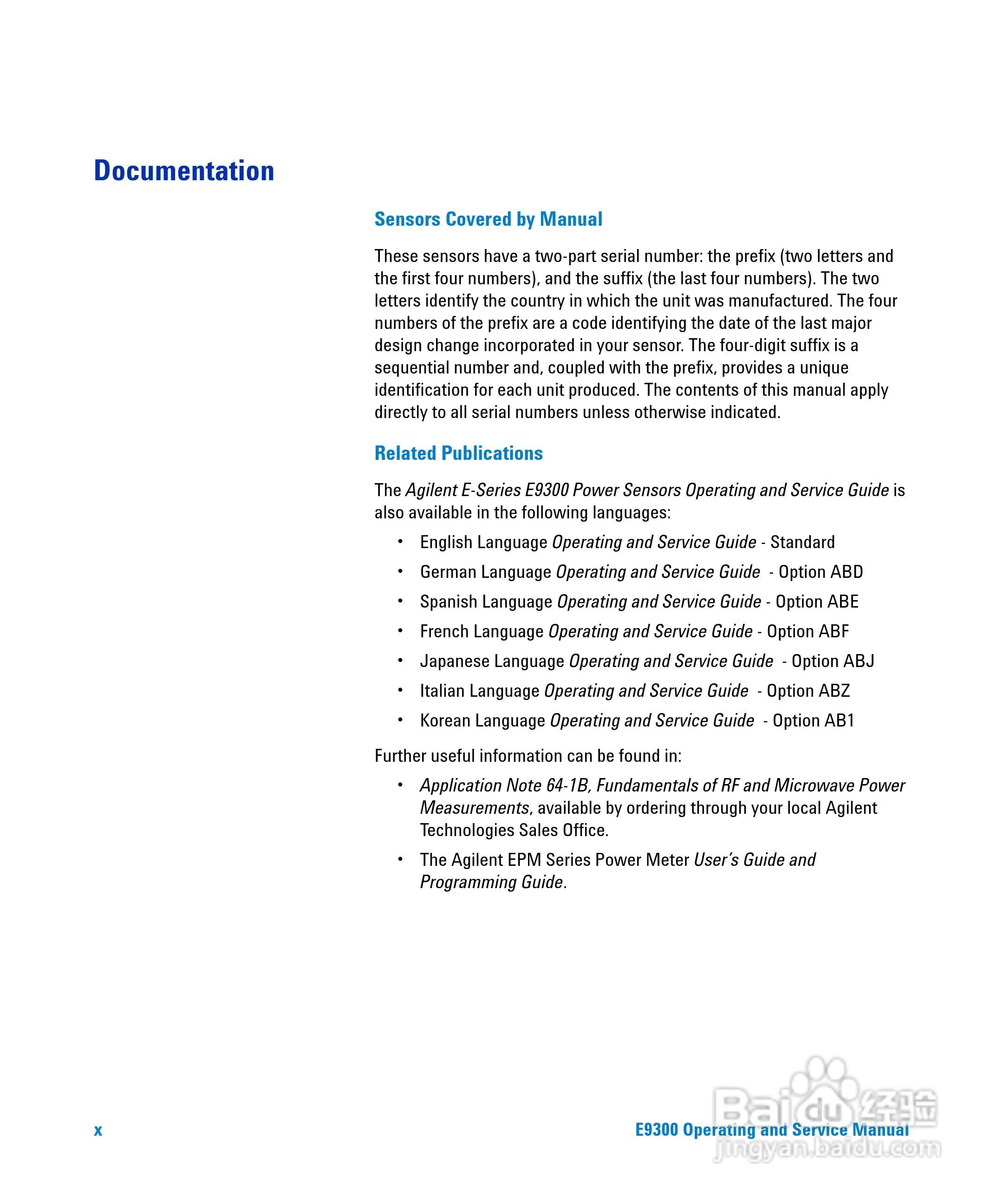 E9301B功率感测器使用手册:[1]