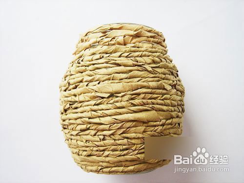 牛皮纸自制唯美田园花瓶