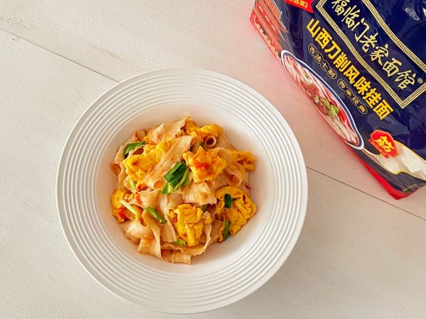 番茄鸡蛋炒刀削面