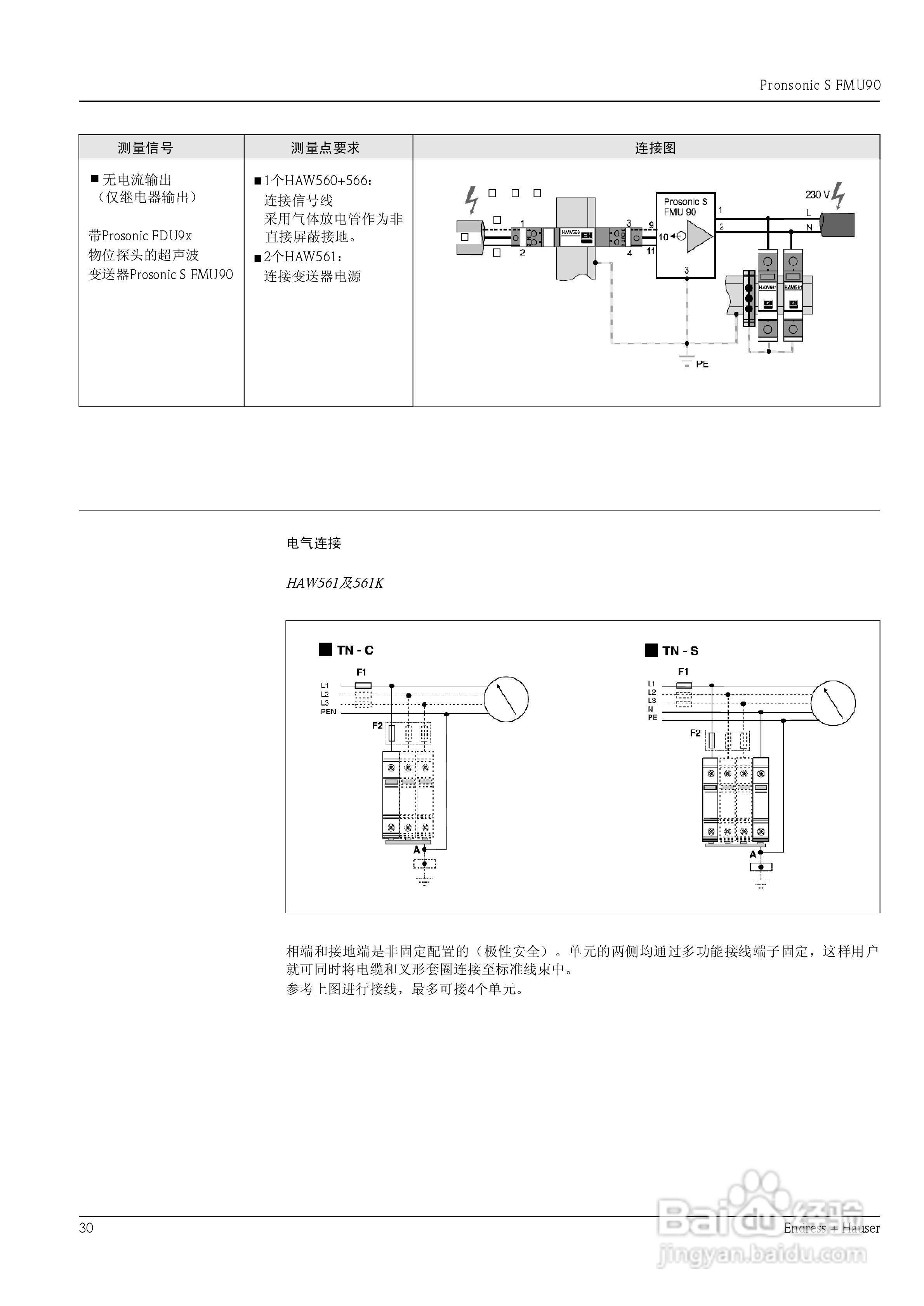 ENDRESS HAUSER 超声波测量仪Prosonic S FMU90说明书:[3]