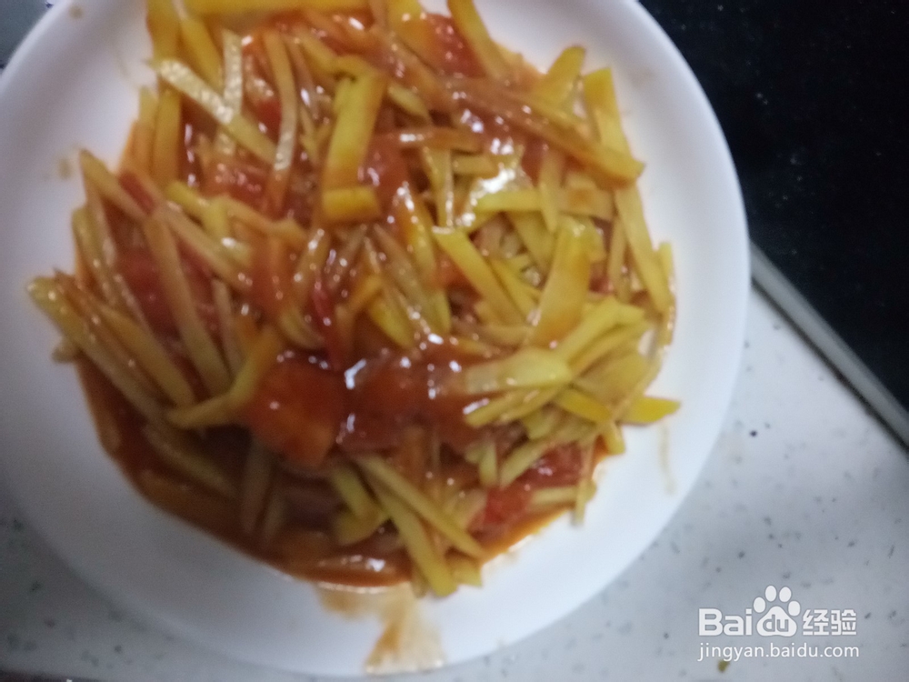 家常炒西红柿土豆