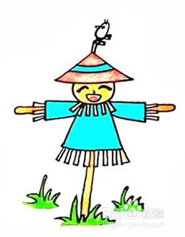 如何画稻草人