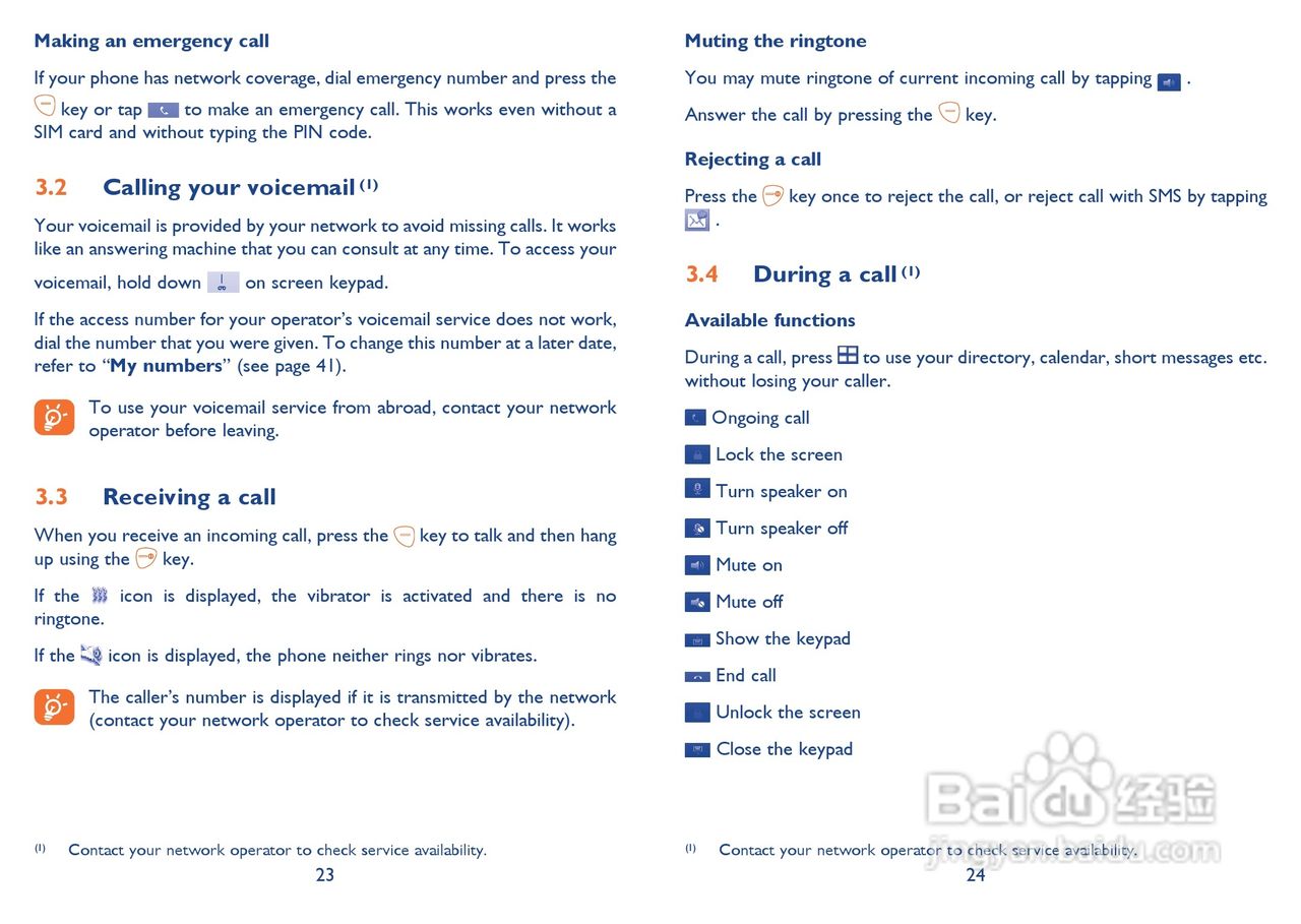 阿尔卡特OT-710手机使用说明书:[2]