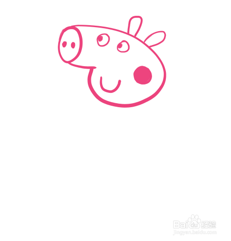 如何教孩子画小猪佩奇简笔画
