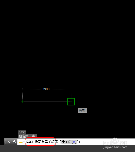 CAD线段测量长度方式(DIST测量方式)