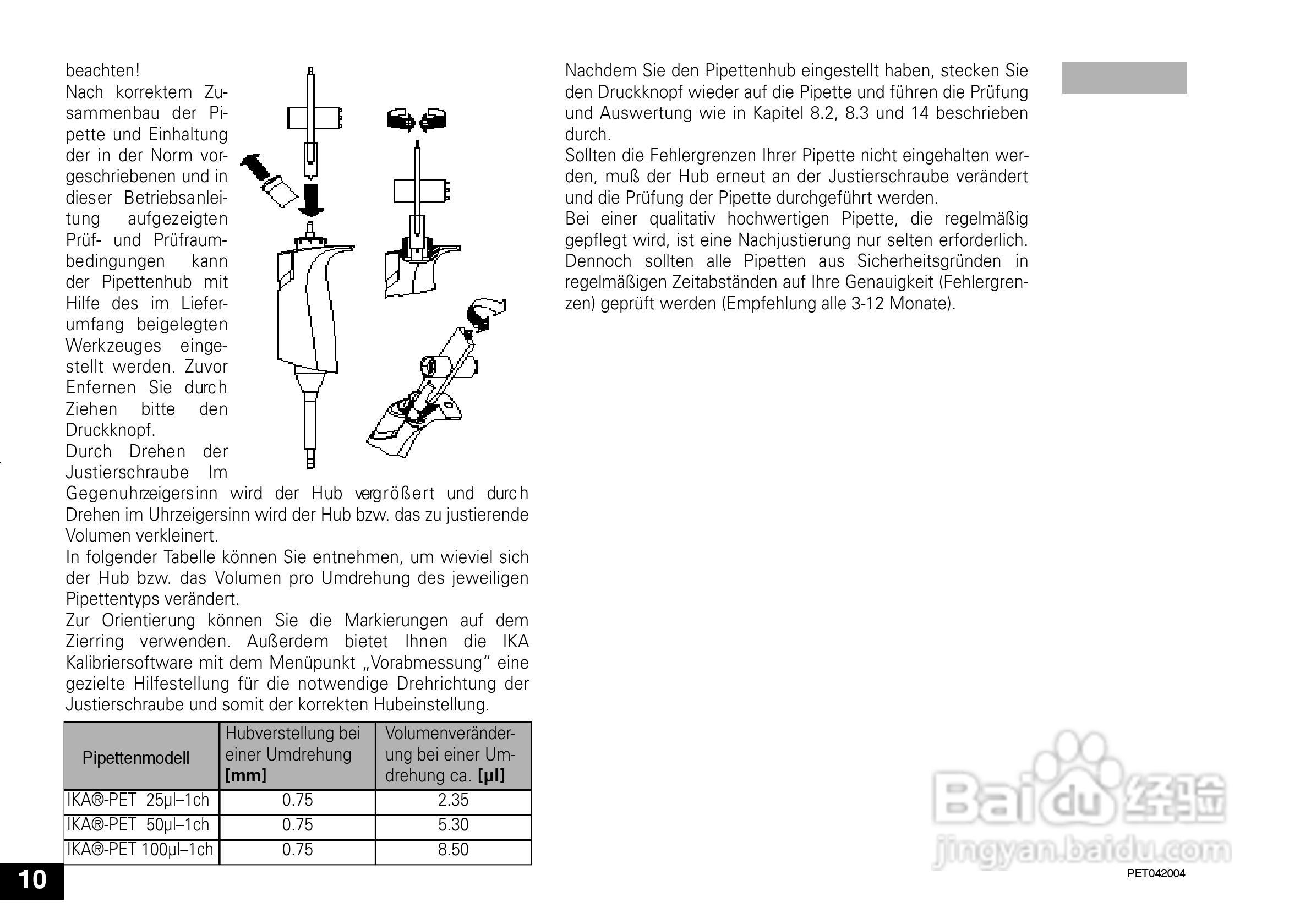 IKA IKA®-PET 25µl 定量移液器使用说明书:[1]