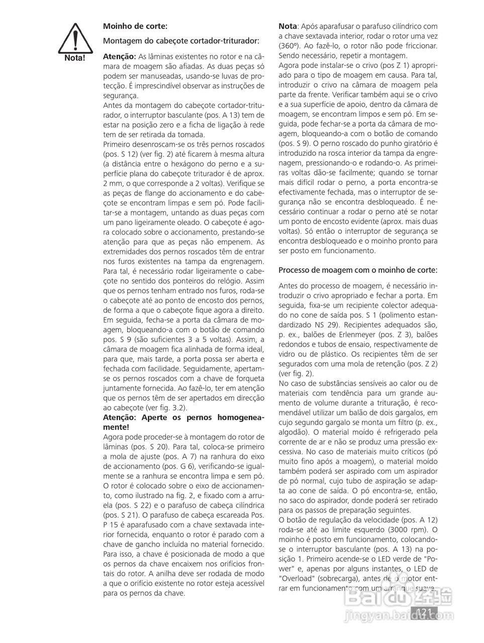 IKA MF10精细研磨机使用说明书:[13]