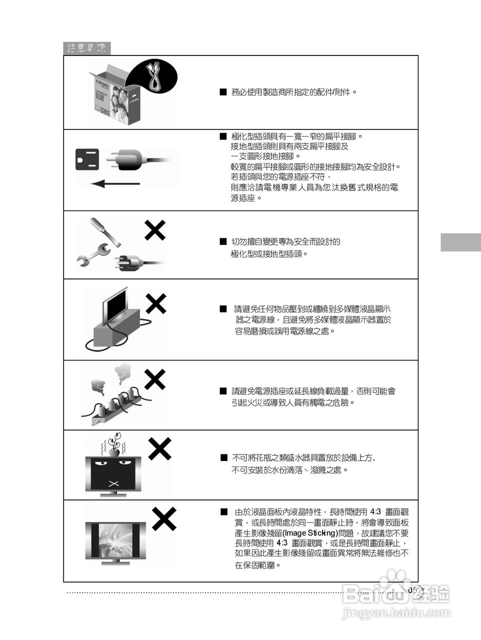 奇美多媒体液晶显示器TL-32W6000D型使用说明书:[1]