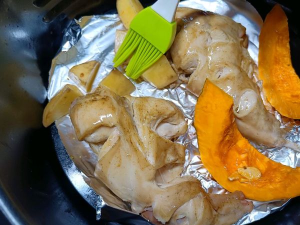 烤兔腿薯角美味cp