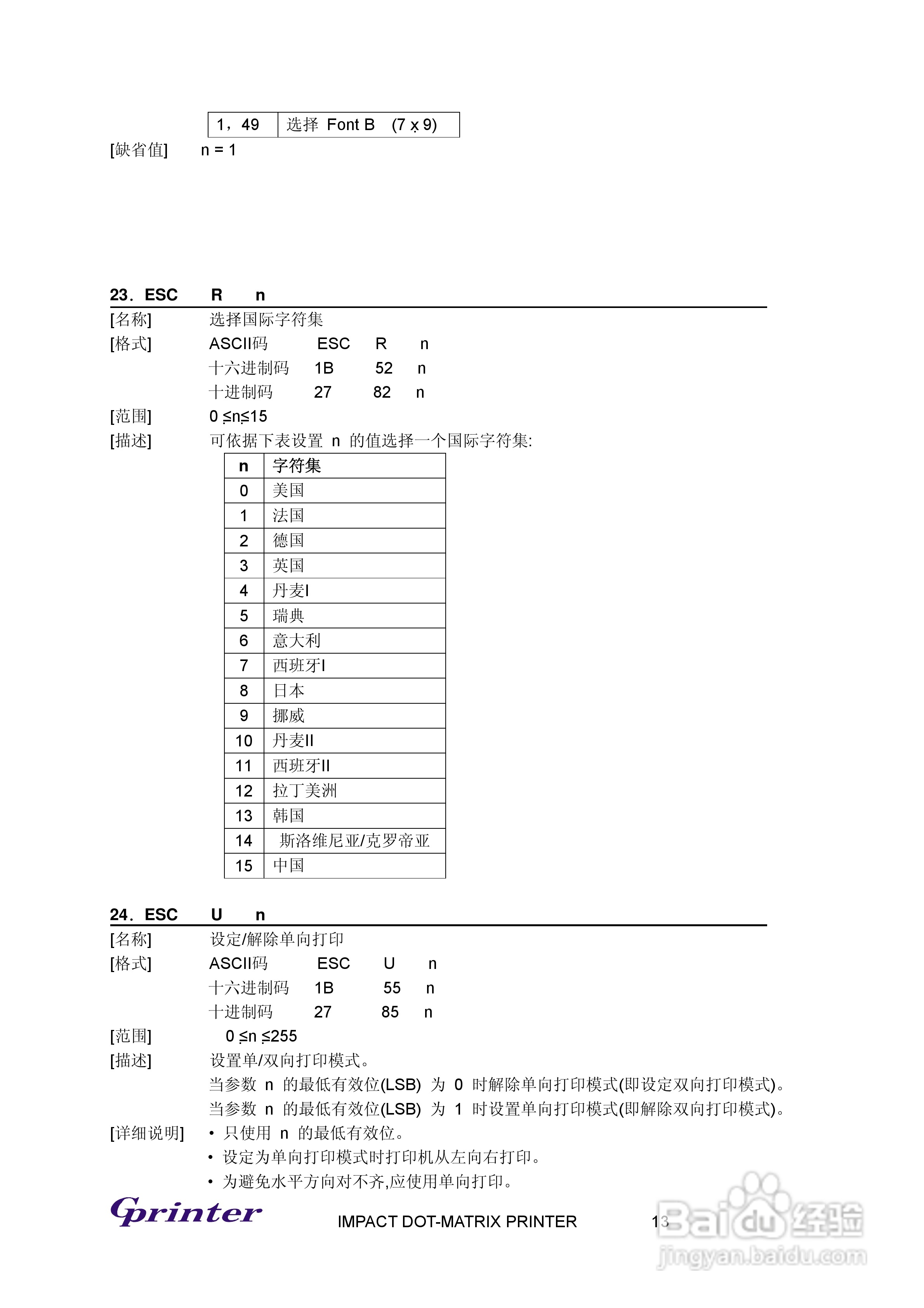 Gprinter撞击点阵式打印机GP-7635K说明书:[2]