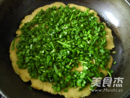 韭菜豆面玉米饼