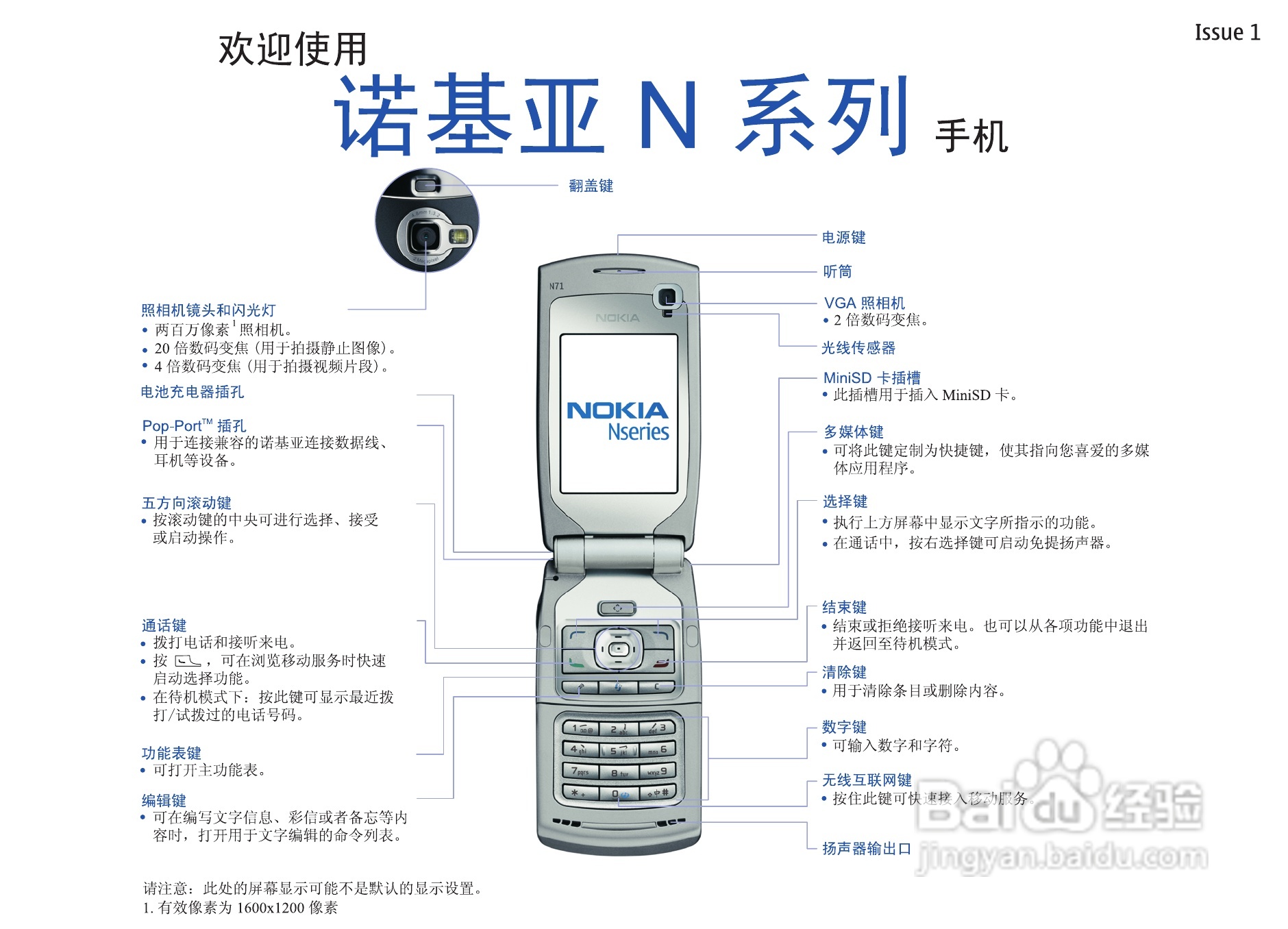 诺基亚N71手机使用说明书:[1]