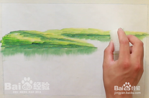 刀画教程——春天草坪的绘画方法