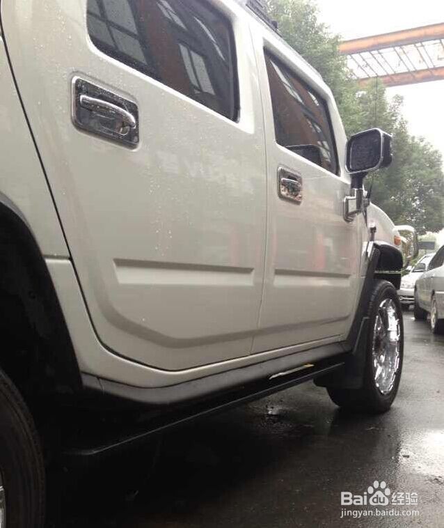 悍马H2加装电动踏板效果