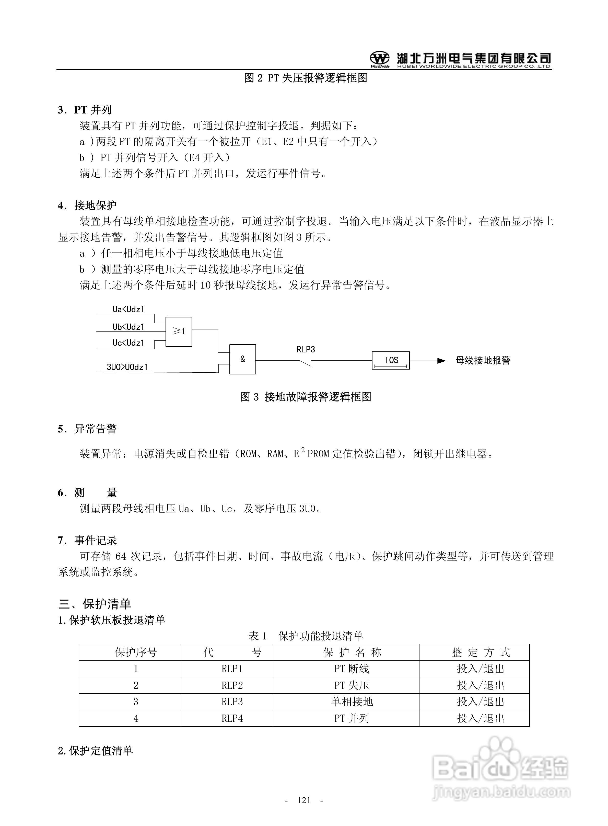 万洲WZB-2671A-5000微机母线绝缘监察装置使用说明书:[13]