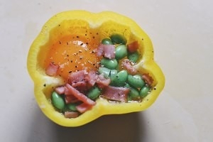 简单好吃的彩椒烤蛋